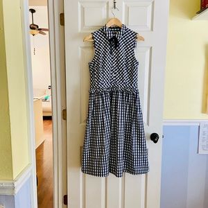 J.crew gingham shirt dress w/ removable necktie, 6